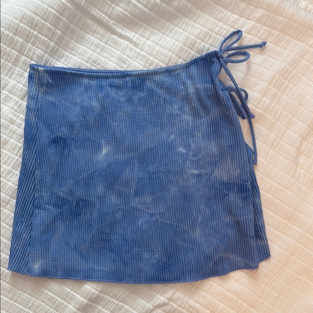 Aerie NWOT Blue Tie-Dye Mini Skirt